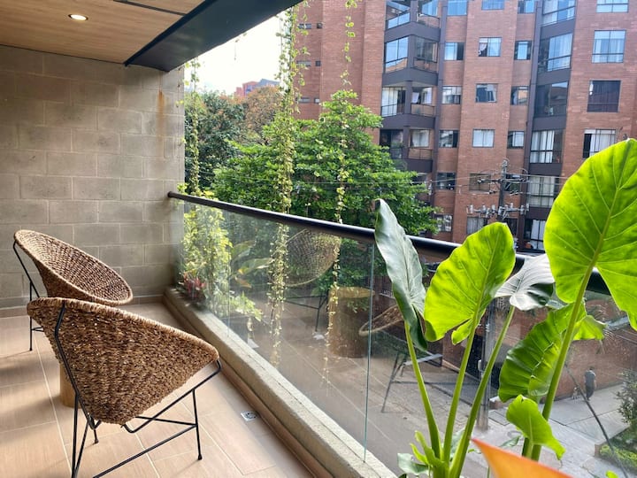 w* Beautiful 2BR with Terrace in Laureles Apartments for Rent in Medellín, Antioquia
