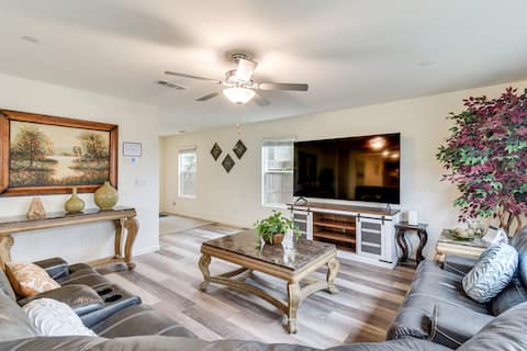 Pool Table & Patio! Spacious Merced Getaway