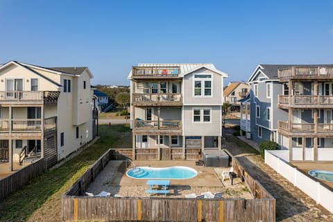 225ft to Beach, Semi-Oceanfront,Dogs OK! ,Pool,Spa