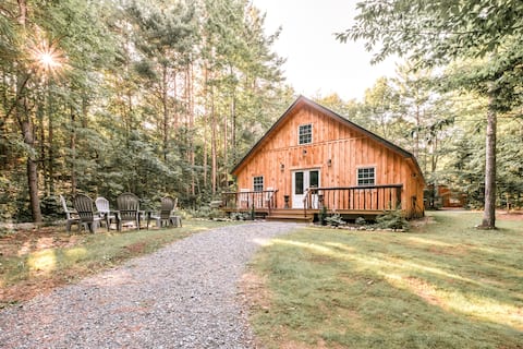 Cozy Adirondack Lodge | Pond, AC, Pet-Friend