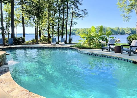 Lakefront| Pool & Hot Tub| 4BR|Dock & Beach Access