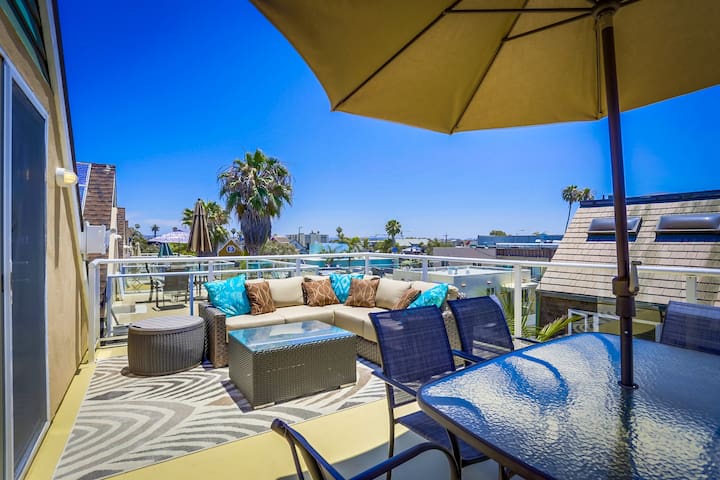 Nautical Beach House 2 | 3BR Steps to Beach + Deck