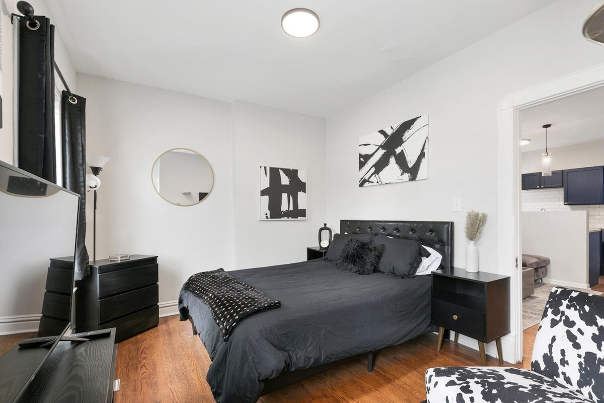 Izba s čiernobielou farbou