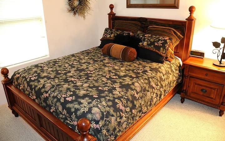 Muebles, cama, habitación, interior, habitación