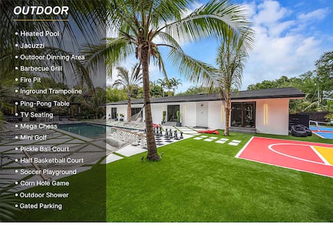 6 Bedroom Miami Getaway Paradise Gated Parking