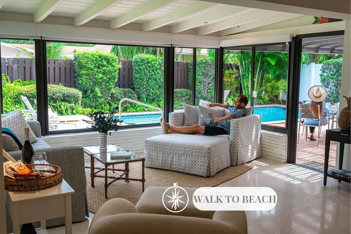 Boho Chic | Heated Pool | Walk to Beach | Coconut