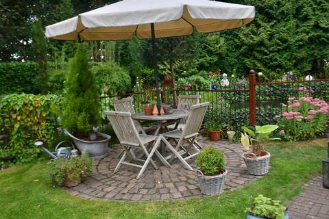 Apartment with outdoor seating, guesthouse Scholly