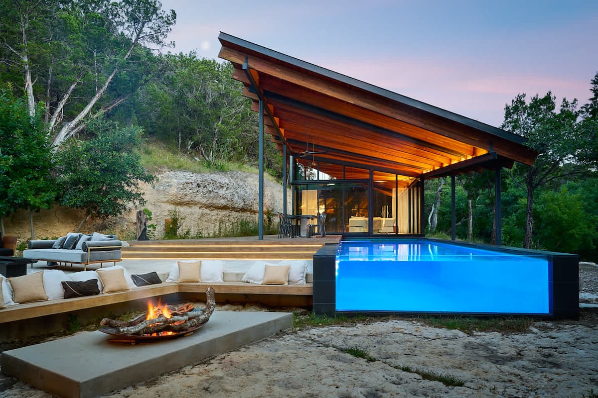 The Falling Leaves architectural retreat in West Austin