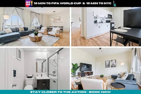 Group Retreat 15Min to NYC, FIFA,Mall,FREE Parking