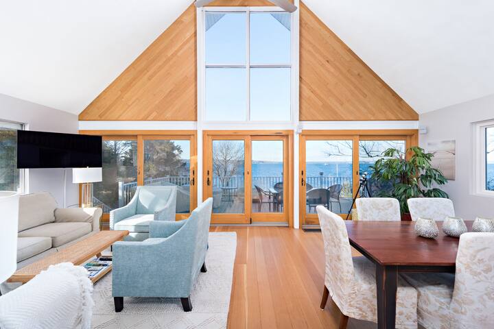 Waterfront A-frame Chalet with shore beach gallery image 2