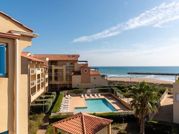 Les Pieds Dans L'eau ! Apt Avec Terrasse & Piscine - Portiragnes