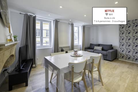 Airbnb performant: City of Coeur apartment T3 Thionville center à Thionville