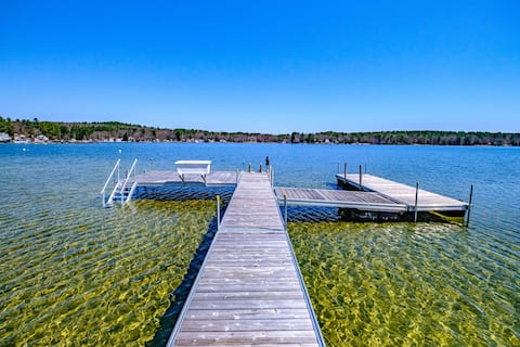 Stunning Sebago Lake House w. Game Room & Dock