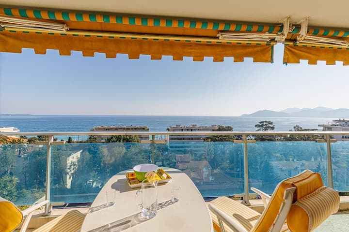Panoramic View, Top Floor, Garage, Shared Pool - Cannes