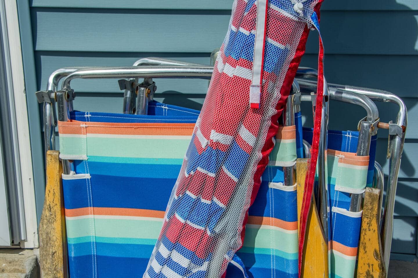 Beach Chairs and Umbrella