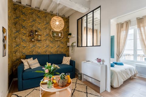 Charming T2 Center Pont-Audemer,20 min to Honfleur