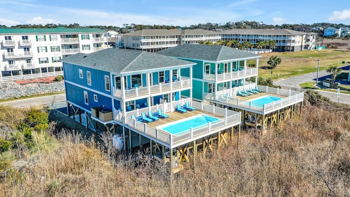 7 Blue Pelicans: Oceanview Home In Oki - North Carolina