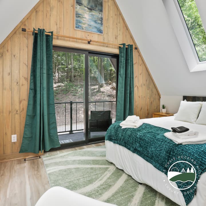 Master Bedroom upstairs with your own private balcony and 1/2 bath