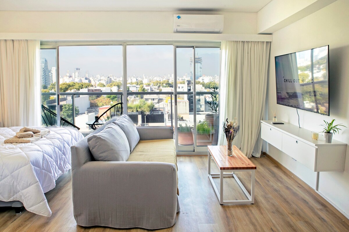 Departamento monoambiente en Palermo Hollywood con vista