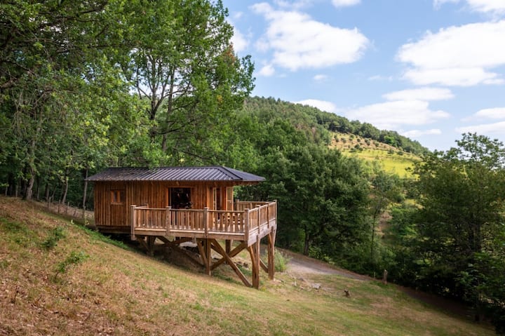 Cabane En Bois Sur Pilotis 2 Pièces 5 Personnes - Lavelanet