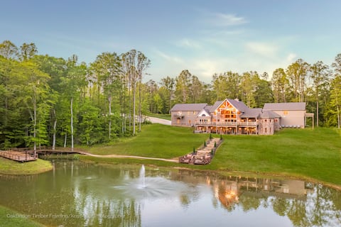Timberframe Lodge| Hocking Hills, Luxury, Pond