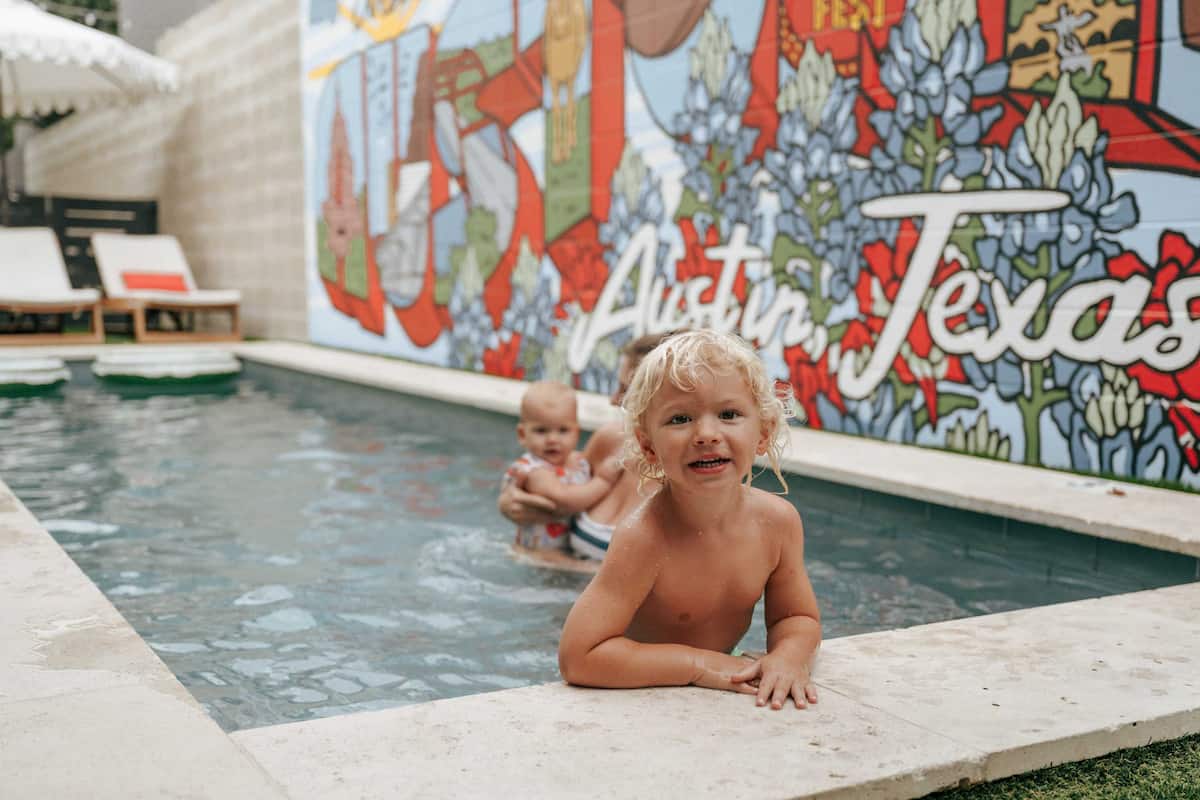 The Austoria heated pool