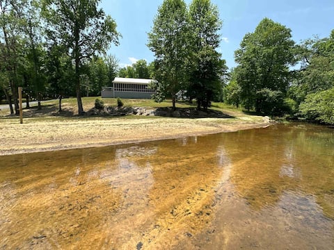 Brushy Creek Lodge | Riverfront, Hot Tub, Fire Pit