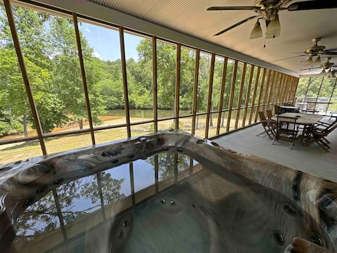 Brushy Creek Lodge | Riverfront, Hot Tub, Fire Pit