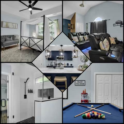 Trending Tranquil Retreat W/ Theater&Pool Table