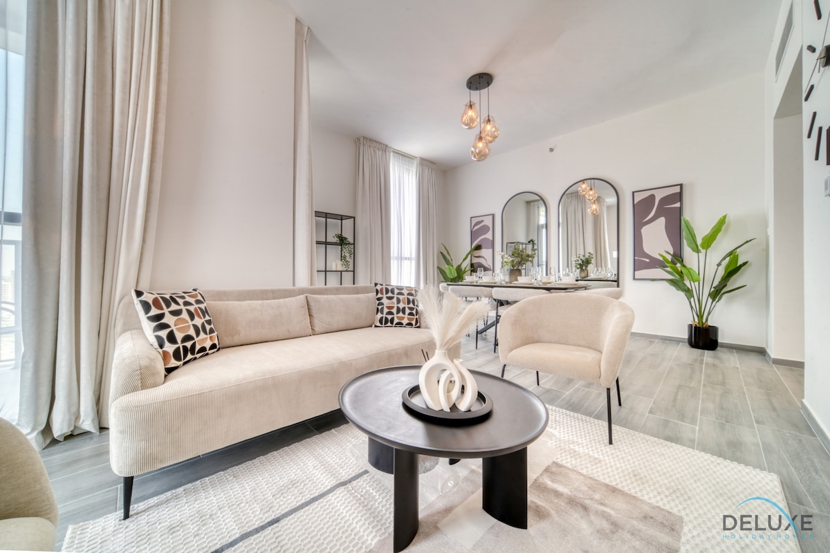 Popular Airbnb listing: Placid 2BR w/ Assistant Room at Mesk 1 DPC in Me'aisem First