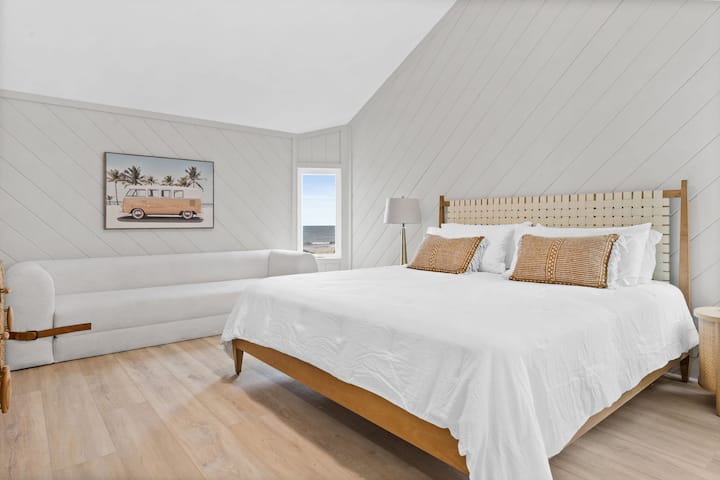 Manželská posteľ, výhľad na oceán, vlastná kúpeľňa, sprchovací kút