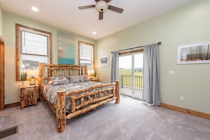 Slaapkamer met balkon