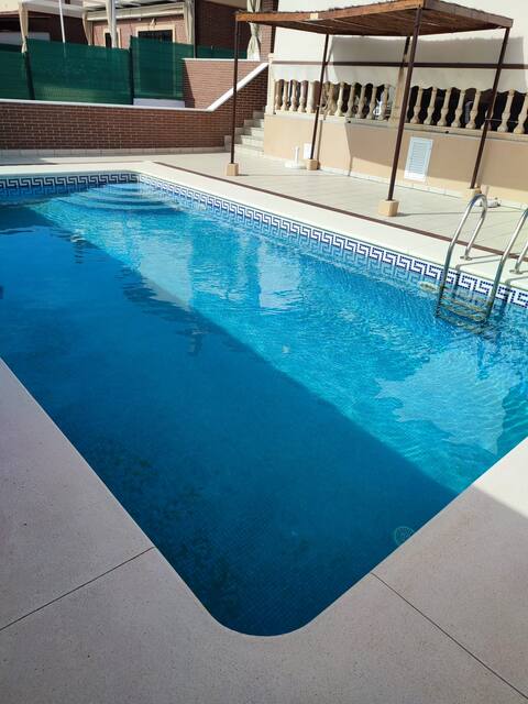Two-storey house with private pool, garden and bar