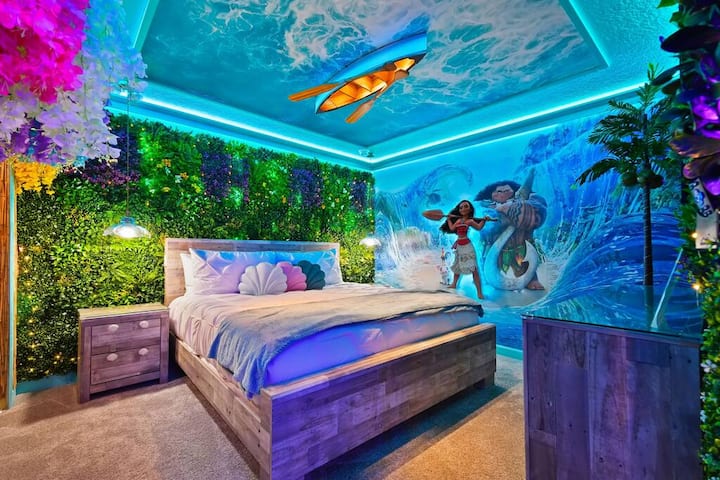 غرفة نوم موانا - الجنة الاستوائية:)