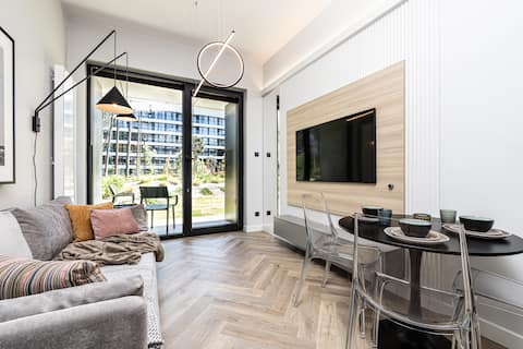 Patio | Cozy apartment | Close to the beach