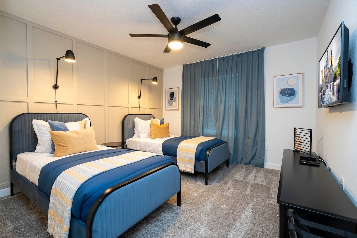 For all the family members two singles beds and a Smart TV