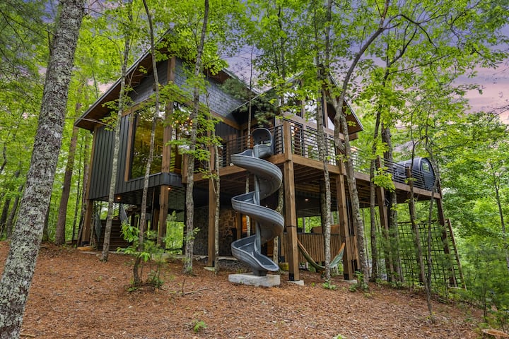 トップス treehouse07 Amazing Luxe Treehouse! New Sauna! Kid's utopia! P