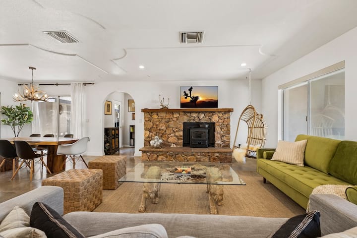 Ecclectic Boho vibes throughout the home