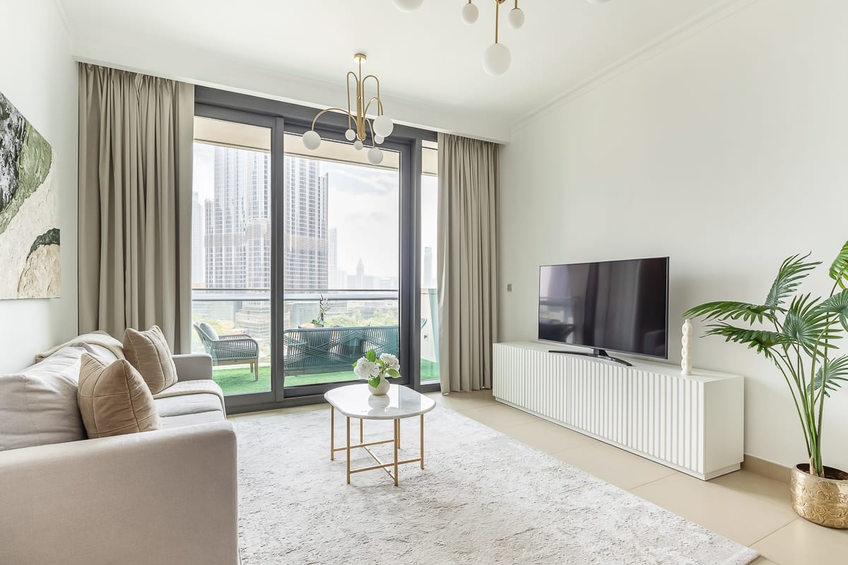 1 Bedroom Furnished Apartment with Burj Khalifa View | Burj Vista 3