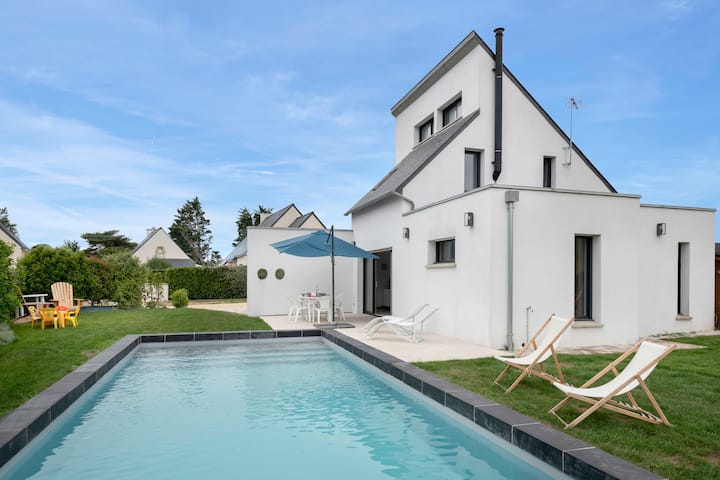 Maison Pour 6 - Piscine Chauffée - 700m Pla - Sarzeau