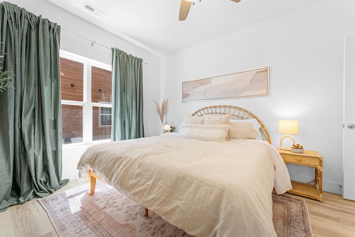 King Bedroom Suite # 3 with its own bath and 50" Smart TV with Roku at the bottom level