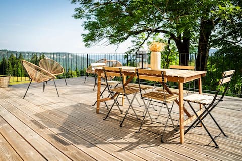 Panoramic views - cozy 4BR - nature Jura