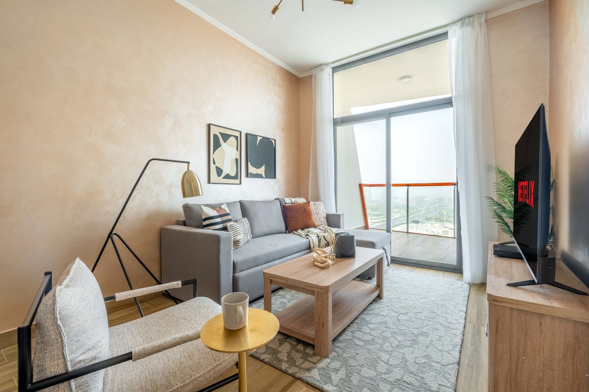 Top Airbnb: GuestReady - Stylish interiors at Binghatti Avenue in Al Jadaf