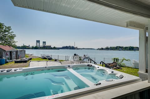 Weymouth Waterfront Getaway w/ Hot Tub & Pool!