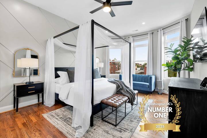 Luxury 4-BR+Parking | Heart of DC | Steps to Metro