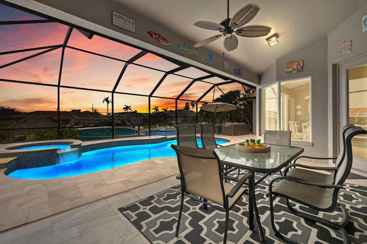 Sunshine Escape — pool at sunset