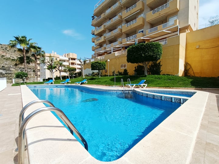 Ground Floor Apartment, Sea Views, Parking, Pool - La Manga