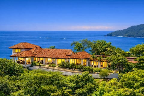 Luxury 9-Suite Villa with Ocean Views & Pool