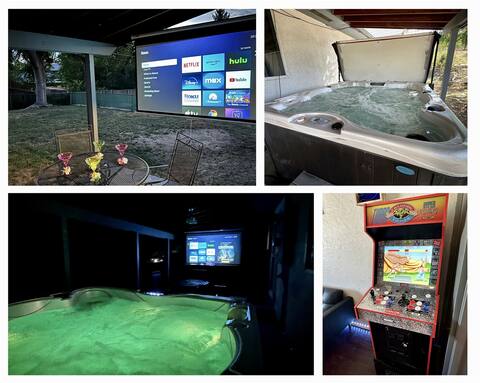 420Friendly HotTub Arcade 7Beds Home