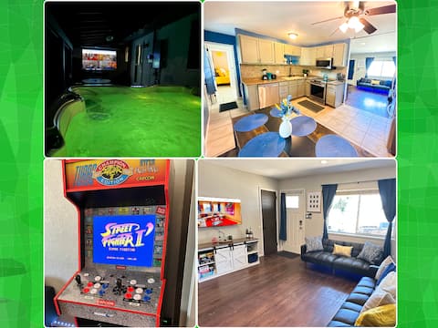 HotTub Arcade Home 7 Beds 420Friendly